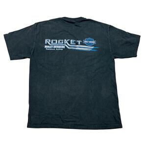 Vintage 2004 Harley Davidson Motorcycles Rocket Alabama Pocket T Shirt Men's L